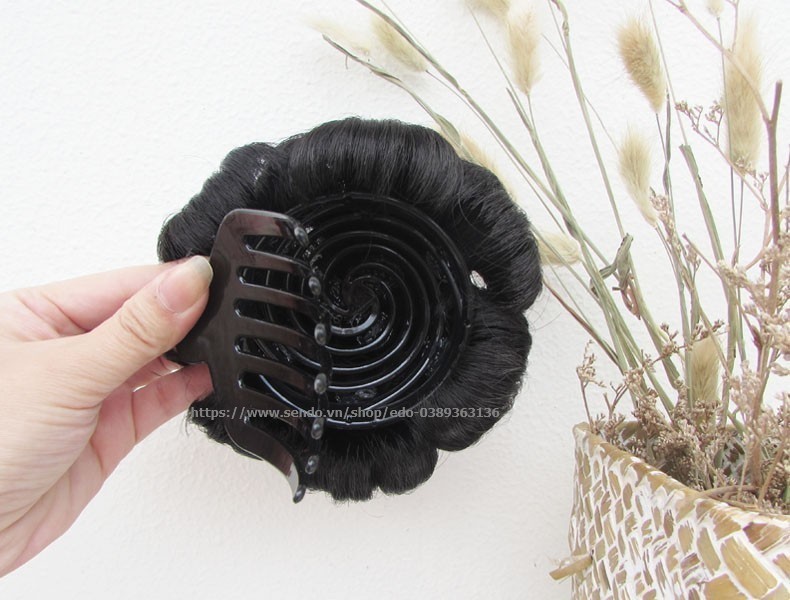 TÓC GIẢ BÚI TƠ NHẬT CAO CẤP DẠNG CẶP CÀI SANG TRỌNG CHO NGƯỜI TRUNG NIÊN LƠN TUỔI ĐI DỰ TIỆC