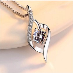 Dây chuyền giọt nước bạc nữ cao cấp  S925 nạm đá Zircon mắt biển sang trọng