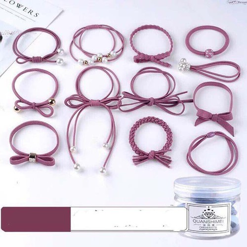 HỘP 12 DÂY CHUN BUỘC TÓC CAO CẤP   -BÁN BUÔN GIÁ RẺ-