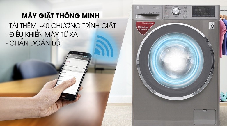 Máy giặt thông minh - Máy giặt LG inverter 9 kg FC1409S2E Máy giặt thông minh - Máy giặt LG inverter 9 kg FC1409S2E