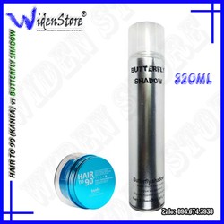 [Combo] Sáp vuốt tóc Kanfa Xanh dương và gôm xịt tóc Butterfly Shadow 320ml