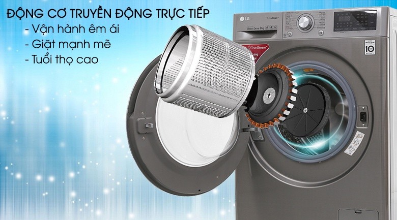Động cơ truyền động trực tiếp - Máy giặt LG inverter 9 kg FC1409S2E Động cơ truyền động trực tiếp - Máy giặt LG inverter 9 kg FC1409S2E