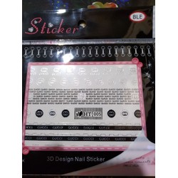 Hình dán sticker 3d trang trí móng nail bảng to nhiều mẫu hình chữ đẹp