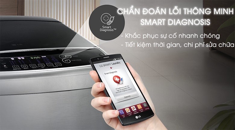 Smart Diagnosis - Máy giặt LG Inverter 11 kg T2311DSAL Smart Diagnosis - Máy giặt LG Inverter 11 kg T2311DSAL