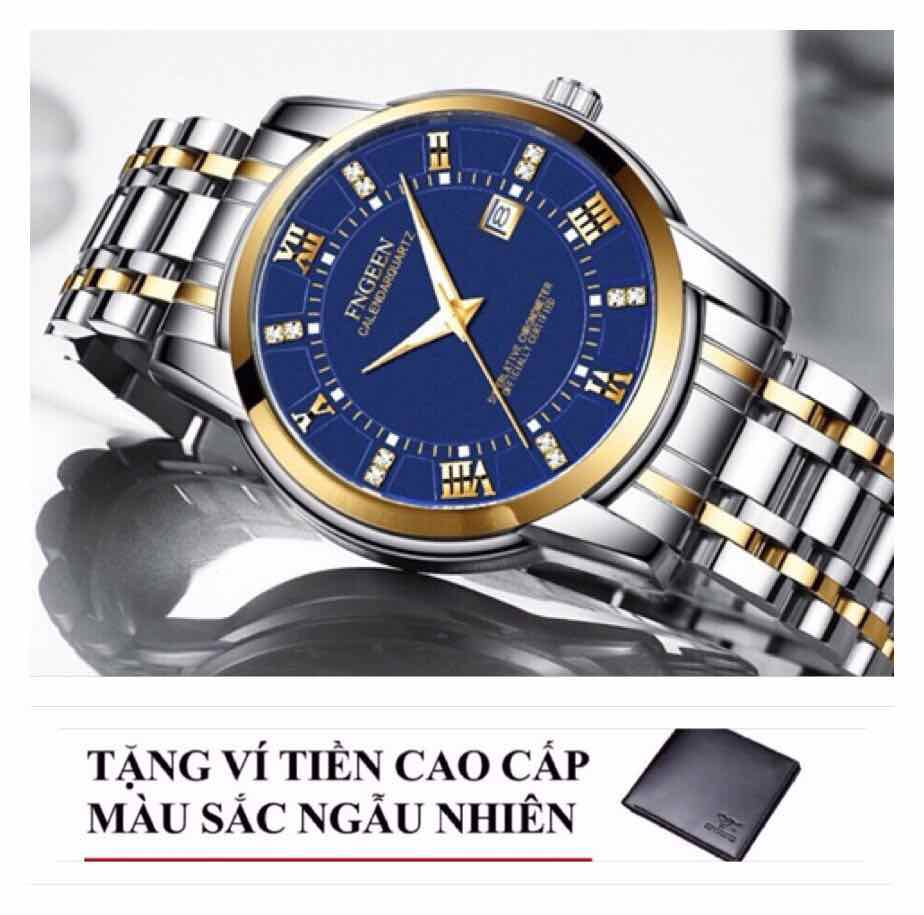 Đồng hồ nam tặng ví da cao cấp