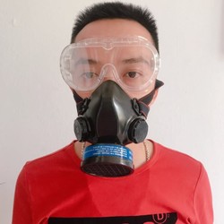 MẶT NẠ PHÒNG CHỐNG ĐỘC 1 PHIN LỌC KÈM KÍNH VIỆT NAM ĐỂ XỊT THUỐC - CHỐNG HÓA CHẤT HÀNG VN