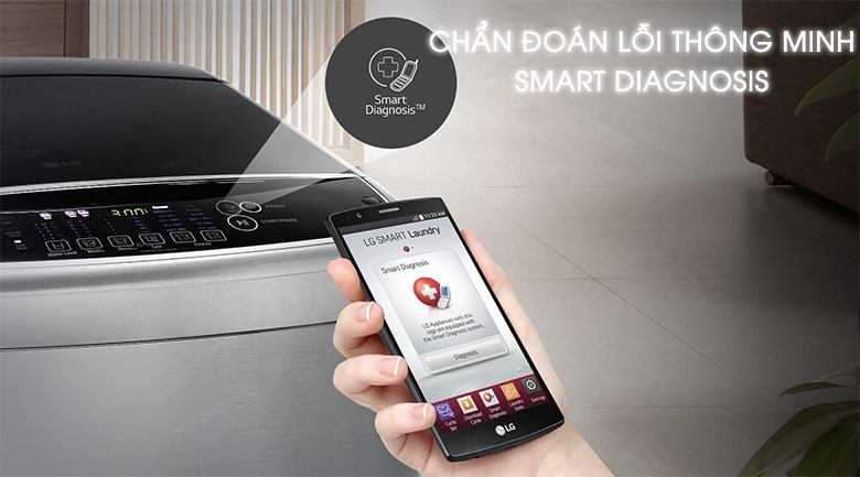 Smart Diagnosis - Máy giặt LG Inverter 10 kg T2310DSAM Smart Diagnosis - Máy giặt LG Inverter 10 kg T2310DSAM