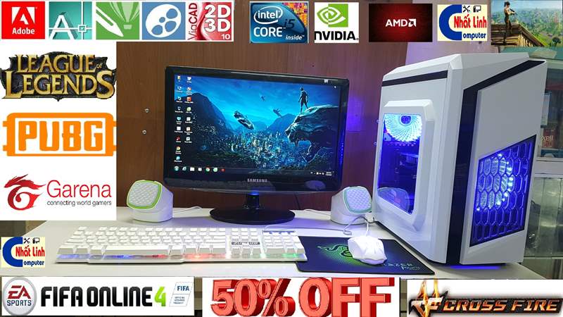 Trọn bộ máy tính chiến game led 7 màu siêu đẹp