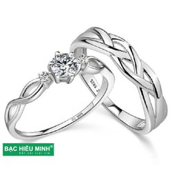 Nhẫn đôi Bạc Hiểu Minh NC434 Hy Vọng