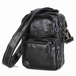 TÚI ĐEO CHÉO mini DA BÒ 7 NGĂN CAO CẤP IP021