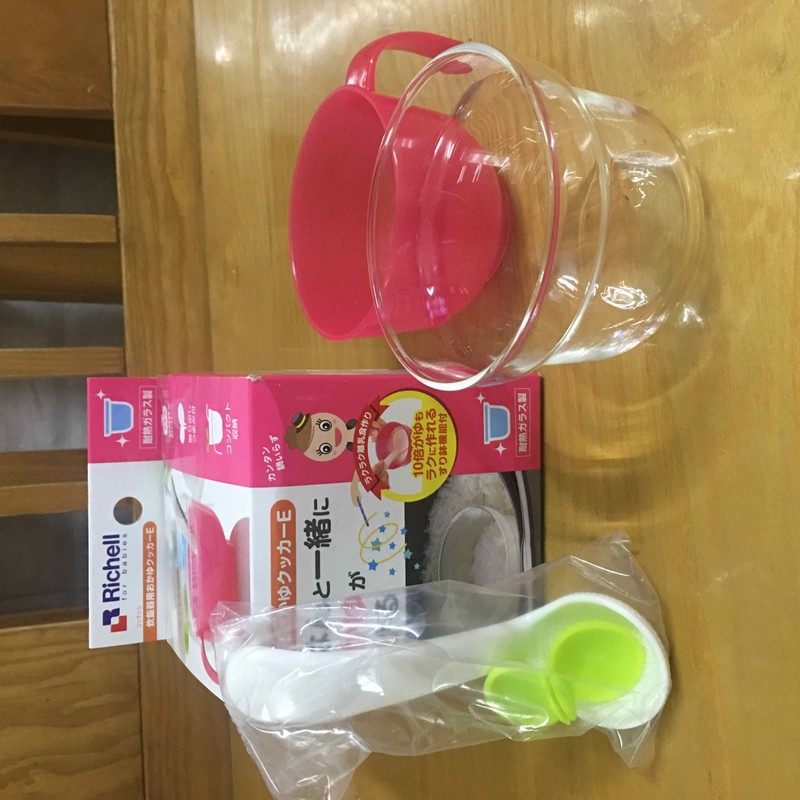 Cốc nấu cháo và cơm nát Richell 310ml cho bé yêu