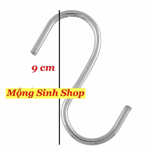 Compo 10 móc treo chữ S bằng thép không gỉ