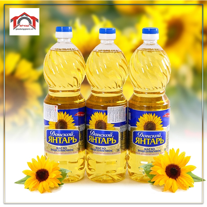 Dầu Ăn Hướng Dương- Dầu Ăn Hướng Dương KUBANOCHKA Chai 1 lít-  Nhập Khẩu Từ CHLB Nga