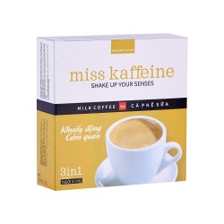 Hộp cà phê hòa tan Miss Kaffeine 3in1 - Sữa có đường 15 gói x 17g – The Kaffeine Coffee