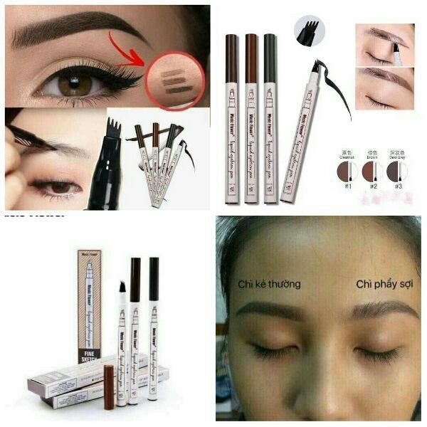 CHÌ ĐIÊU KHẮC - BÚT PHẨY SỢI LÔNG MÀY 4D