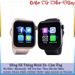 Đồng hồ thông minh z6 smart watch kết nối Bluetooth lắp sim - ĐỒNG HỒ