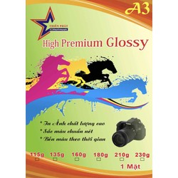 GIẤY IN ẢNH GLOSSY KHỔ A3 1 MẶT 230 gsm