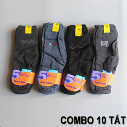 COMBO 10 ĐÔI TẤT NAM - Tất vớ nam cổ trung