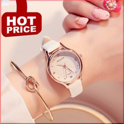 [ SIÊU SALE] Đồng hồ nữ chính hãng Pollock S159 dây da cao cấp sang trọng