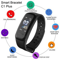 Vòng đeo tay thông minh Wearfit C1 Plus màn hình màu cảm ứng, Đồng hồ thông minh chống nước, Đồng hồ thông minh có bluetooth , Đồng hồ thông minh giá rẻ - Vòng tay thông minh, vòng theo dõi vận động