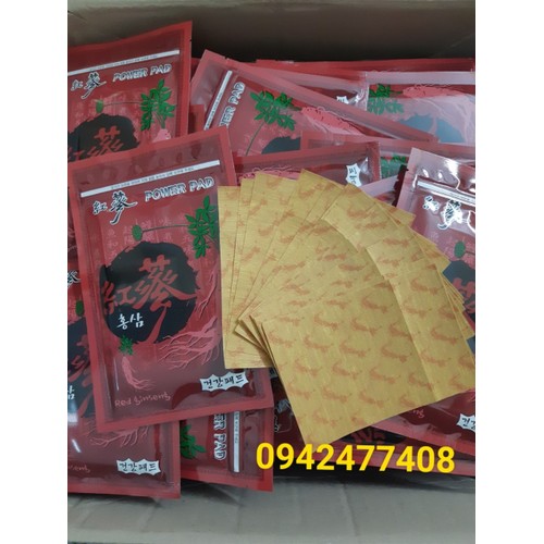 Combo 10 bịch cao dán sâm đỏ POWER PAD hàng cao cấp