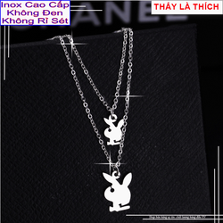 Dây chuyền trẻ em inox Thấy Là Thích 2 tầng có mặt hình đầu thỏ lớn nhỏ - An toàn cho trẻ - Cam kết 1 đổi 1 nếu hoen , gỉ sét Dây chuyền trẻ em inox Thấy Là Thích 2 tầng có mặt hình đầu thỏ lớn nhỏ - An toàn cho trẻ - Cam kết 1 đổi 1 nếu hoen , gỉ sét