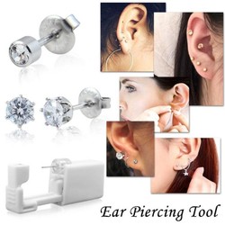 Bộ Bấm Lỗ Tai Vô Trùng Dùng 1 Lần Kèm Bông Tai – DCXLT-XAI1LAN