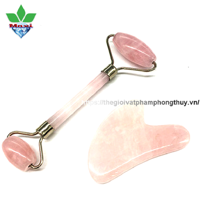 Cây Massage Mặt Đá Thạch Anh Hồng