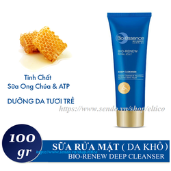 Bio essence – Sữa rửa mặt dưỡng da tươi trẻ Bio Review cho da khô-thường chiết xuất sữa ong chúa 100 gr – Bi-R100BRK