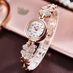 Đồng hồ nữ JW dây lắc hình cỏ 4 lá đính đá thời trang Đồng hồ nữ JW dây lắc hình cỏ 4 lá đính đá thời trang
