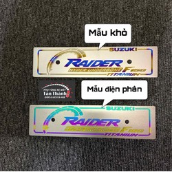 Bảng tên titan Raider FI kèm bass ốc