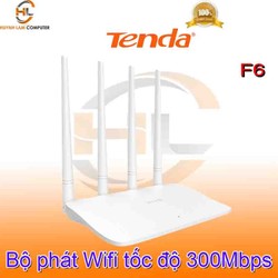 Bộ phát WiFi Tenda. F6 4 angten 5dBi chuẩn N 300Mbps chính hãng – Microsun phân phối – TBWI045