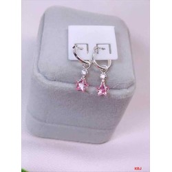 Bông tai bạc mix sao đá phong thủy cho Bé gái