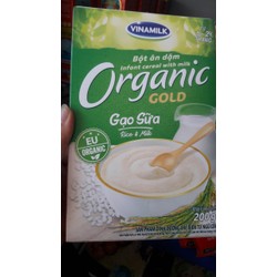 Bột ăn dặm Vinamilk organic Gold gạo sữa 200g