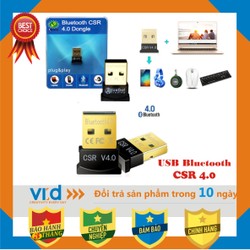 USB Bluetooth CSR 4.0 Dongle - Dành cho PC và Laptop - Bảo hành 3 tháng