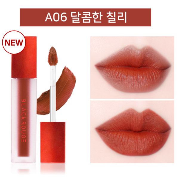 Hình ảnh Son kem lì mềm môi Black Rouge Air Fit Velvet Tint 3.5ml - A06: Brick Red: Đỏ cam đất