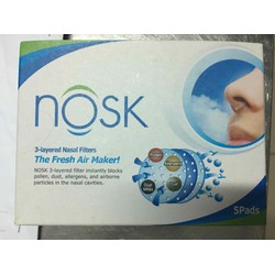 Khẩu trang nhét mũi Nosk kháng khuẩn có hộp bảo quản - lọc được bụi mịn PM2.5