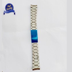 Dây đồng hồ kim loại mắt đúc size 19mm màu TRẮNG cao cấp