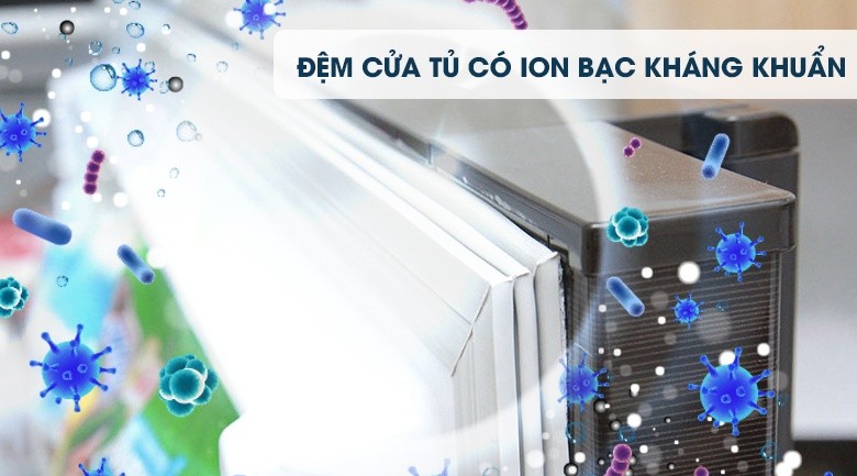Đệm cửa Ion bạc kháng khuẩn - Tủ lạnh Mitsubishi Electric Inverter 414 lít MR-V50EH-BRW Đệm cửa Ion bạc kháng khuẩn - Tủ lạnh Mitsubishi Electric Inverter 414 lít MR-V50EH-BRW