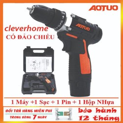 [ BẢO HÀNH 12 THÁNG ] Máy bắn vít không dây - Máy khoan pin đa năng cầm tay - Máy bắn vít Aotuo 12V - bộ máy khoan vặn vít