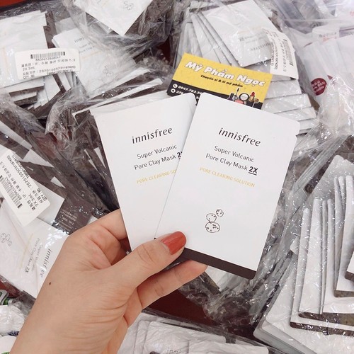 Goi Dung Thử Mặt Nạ đất Set Innisfree Super Volcanic Pore Clay Mask 2x Sample 3ml 035