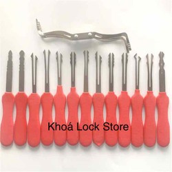 Bộ dụng cụ mở khoá xe hơi 14 cây dành cho người tập mở khoá Bộ dụng cụ mở khoá xe hơi 14 cây dành cho người tập mở khoá