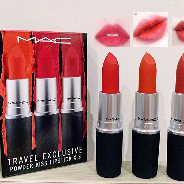 mac travel exclusive lipstick x 3