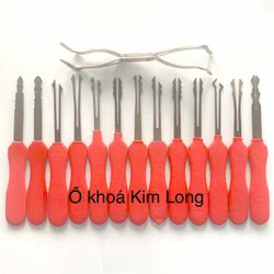 Bộ dụng cụ mở khoá xe hơi 14 cây dành cho người tập mở khoá Bộ dụng cụ mở khoá xe hơi 14 cây dành cho người tập mở khoá
