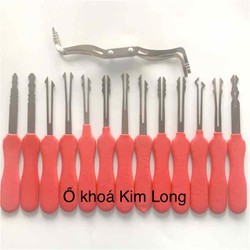 Bộ dụng cụ mở khoá xe hơi 14 cây dành cho người tập mở khoá Bộ dụng cụ mở khoá xe hơi 14 cây dành cho người tập mở khoá