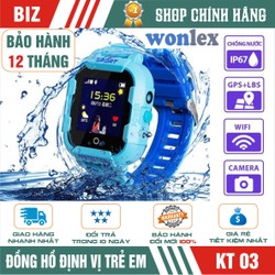 Đồng hồ định vị trẻ em WONLEX KT03 - CÓ CAMERA - CHỐNG NƯỚC IP67 - HÀNG CHÍNH HÃNG
