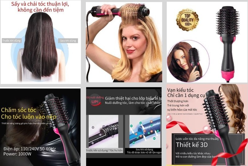 [ĐƯỢC KIỂM HÀNG] MÁY SẤY PHỒNG TÓC- LƯỢC UỐN PHỒNG TÓC ĐA NĂNG MA THUẬT - BẢO HÀNH 6 THÁNG - LƯỢC ĐIỆN TẠO KIỂU TÓC 14