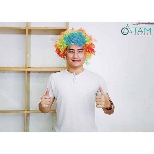 Tóc chú hề giả nhiều màu