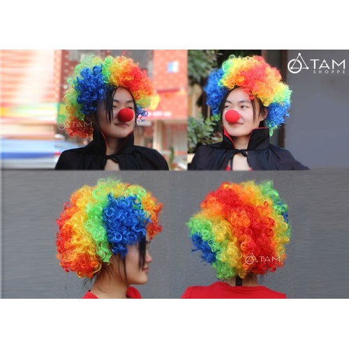 Tóc chú hề giả nhiều màu