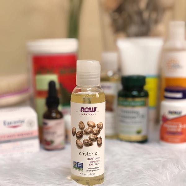 Now Solutions, Castor Oil, 4 fl oz,118 ml - Dầu thầu dầu, Dưỡng tóc nhanh dài, lông mi, lông mày